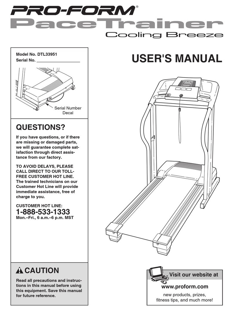 Pro-Form DTL33951 User manual