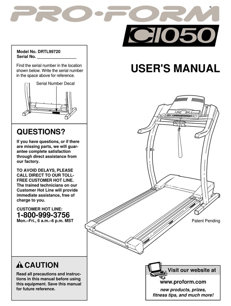 Pro-Form DRTL99720 User manual