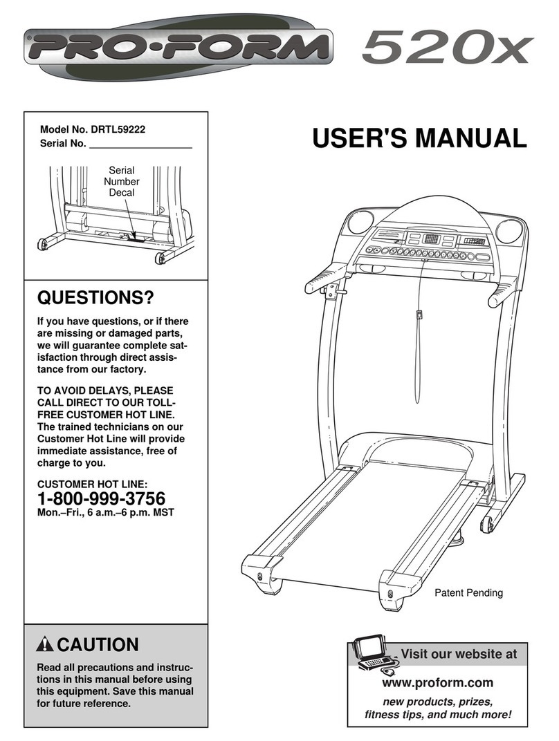 Pro-Form DRTL59222 User manual Pro-Form DRTL59222 User manual