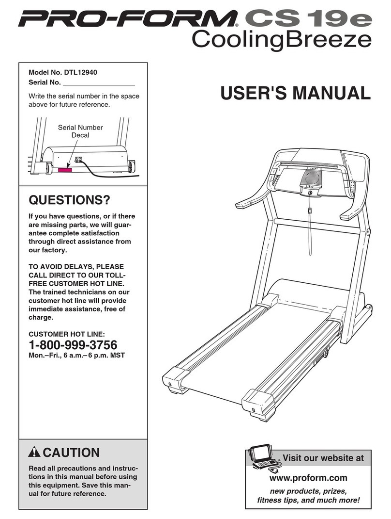 Pro-Form DTL12940 User manual
