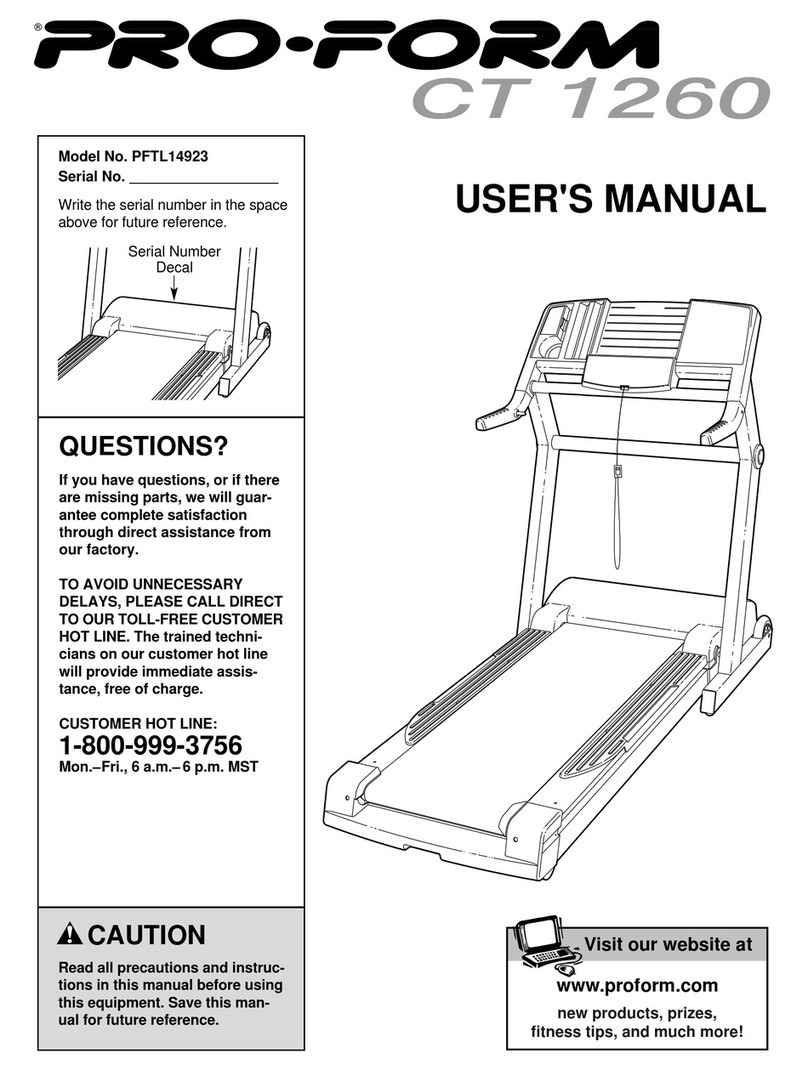 Pro-Form CT 1260 PFTL14923 User manual