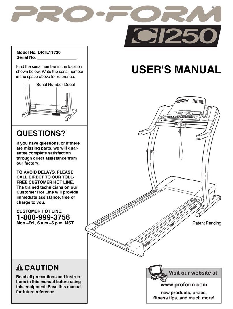 Pro-Form DRTL11720 User manual