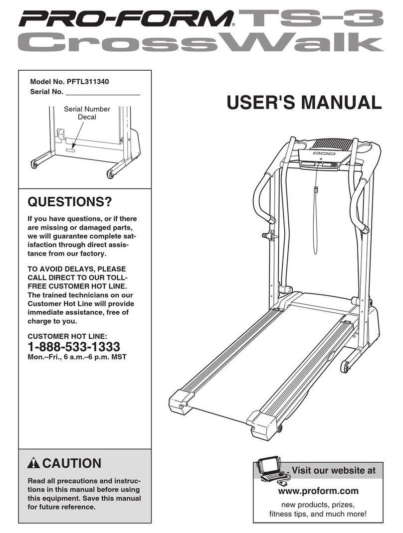 Pro-Form Crosswalk PFTL311340 User manual
