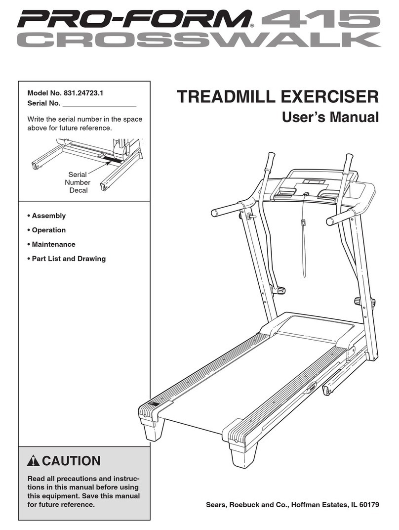 Pro-Form Crosswalk 831.24723.1 User manual