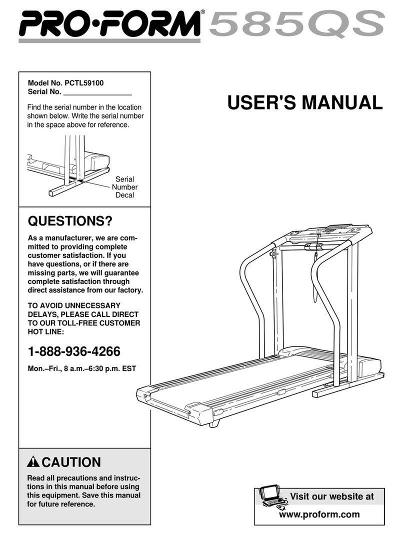 Pro-Form PCTL59100 User manual
