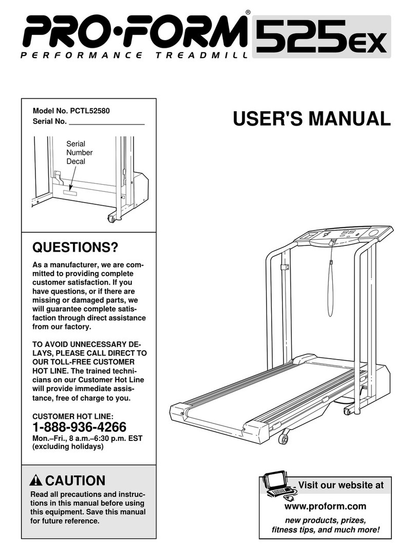Pro-Form PCTL52580 User manual