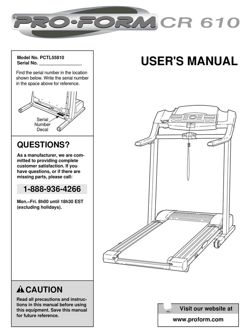 Pro-Form PCTL55810 User manual