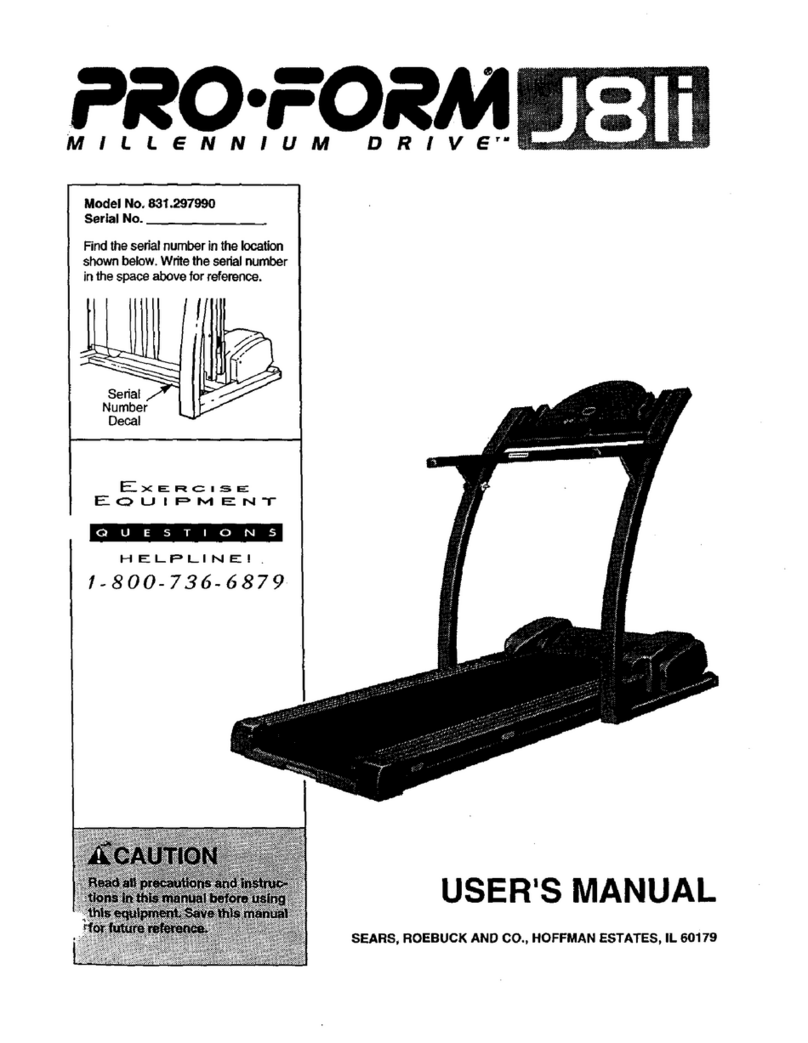 Pro-Form J81I user manual