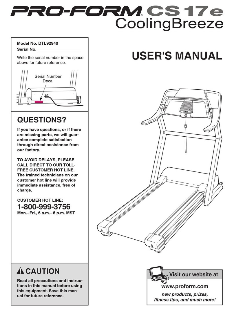 Pro-Form DTL92940 User manual