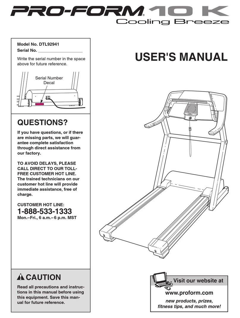 Pro-Form DTL92941 User manual