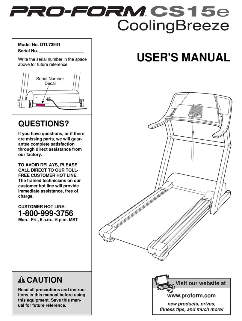 Pro-Form DTL73941 User manual