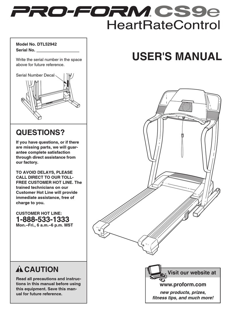Pro-Form DTL52942 User manual