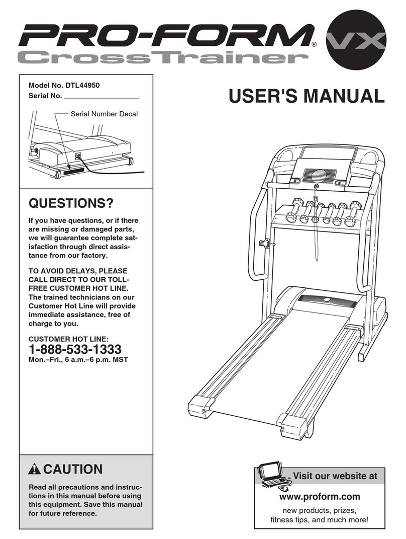 Pro-Form DTL44950 User manual