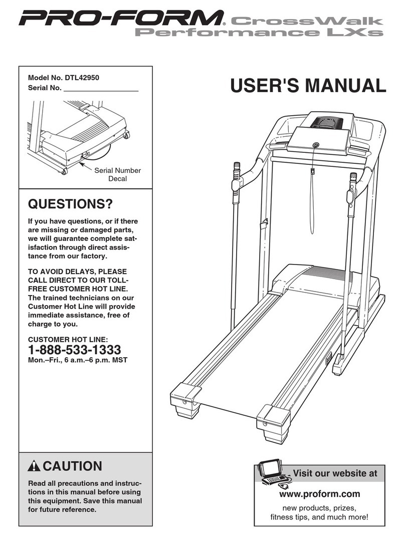 Pro-Form DTL42950 User manual