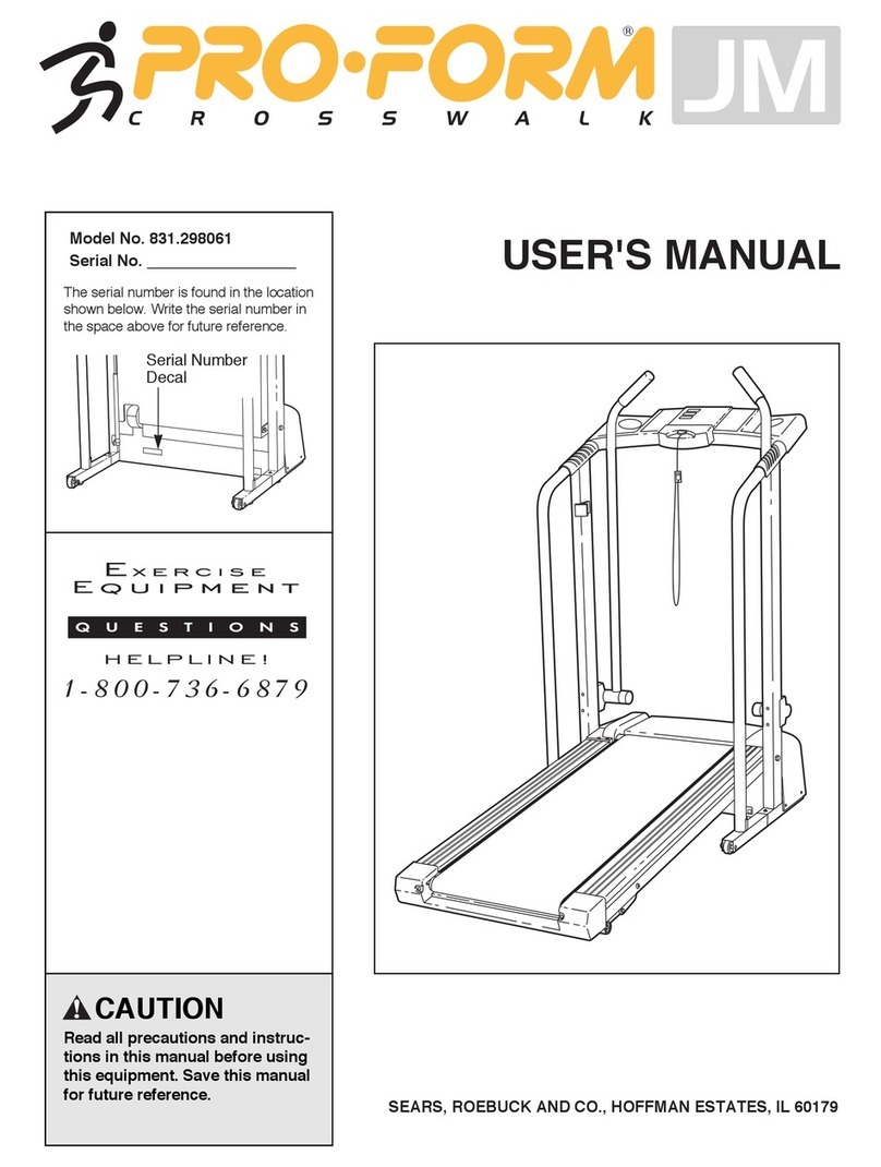 Pro-Form 831.298061 User manual Pro-Form 831.298061 User manual