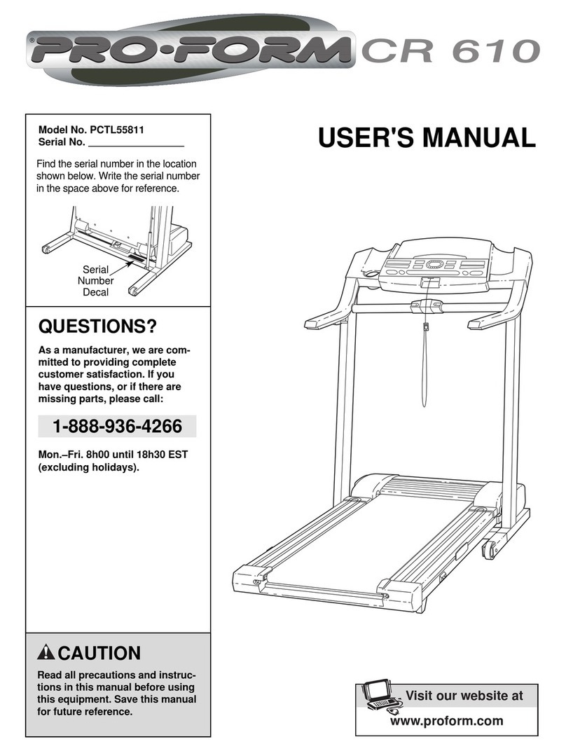 Pro-Form CR 610 User manual