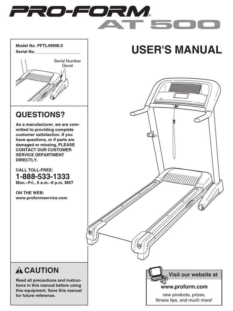 Pro-Form AT 500 PFTL49906.0 User manual