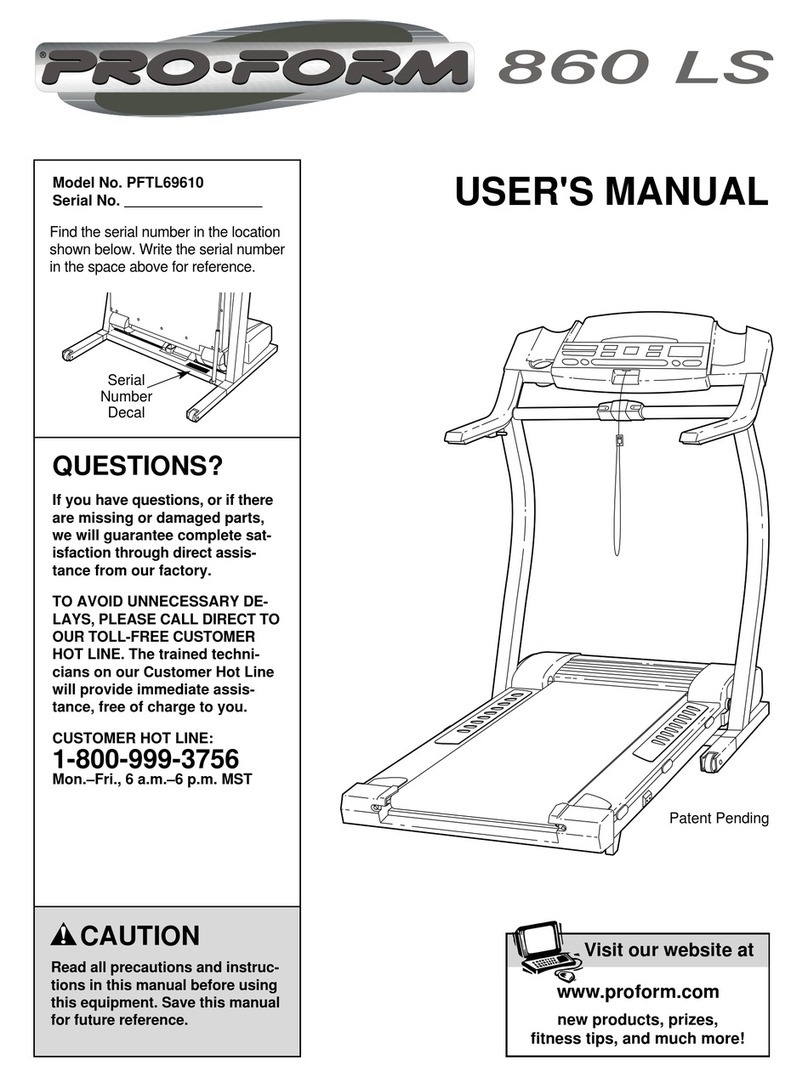 Pro-Form 860 LS user manual