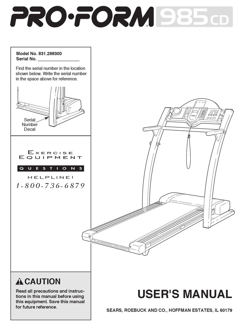 Pro-Form 985CD 831.298300 User manual