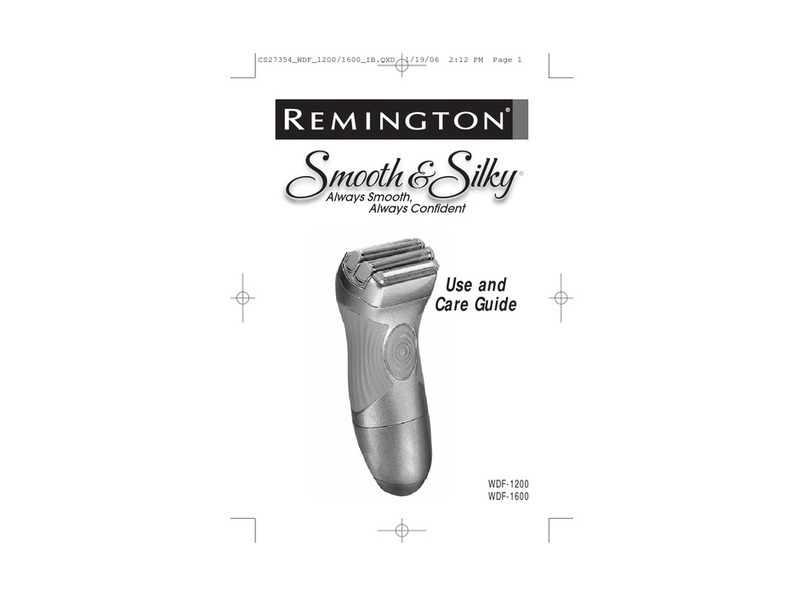 Remington Smooth & Silky WDF-1200 User manual