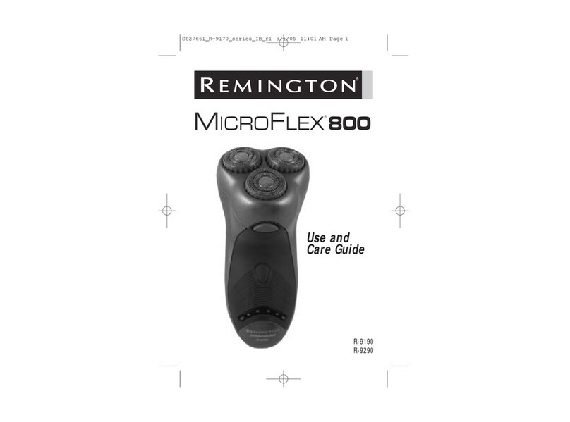 Remington R-9170 Use and care guide