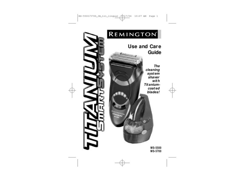 Remington Titanium MS-5500 Use and care guide