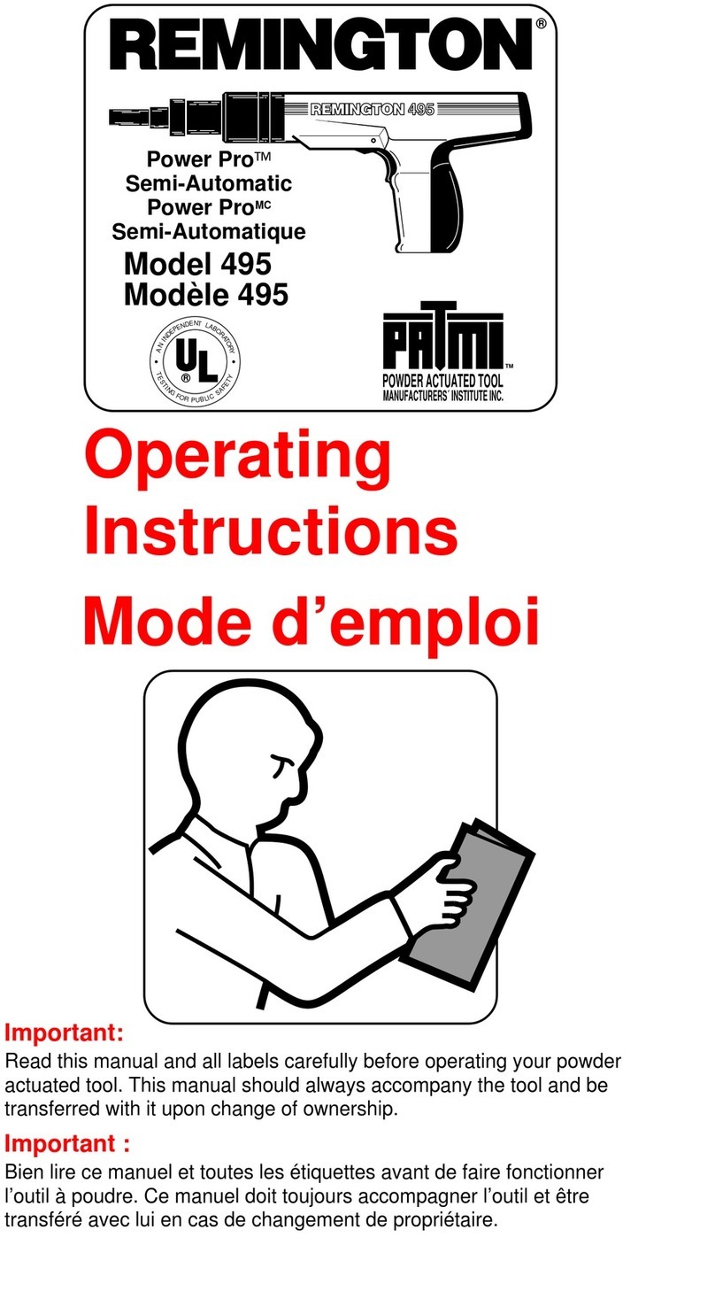 Remington 495 operating instructions