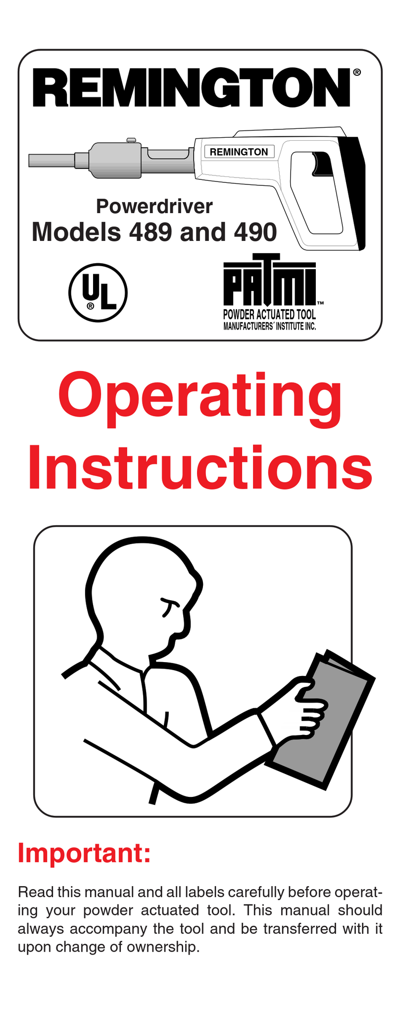 Remington 490 operating instructions