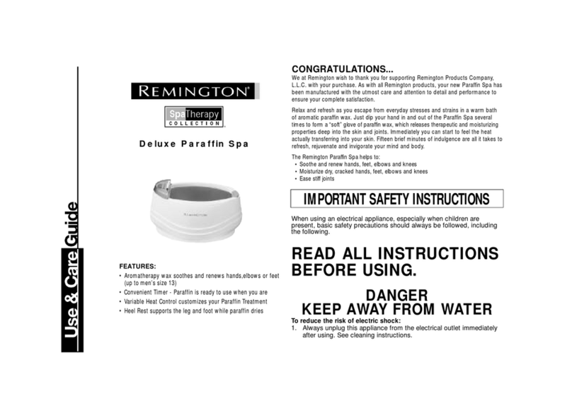 Remington PFS-600 Use & care guide