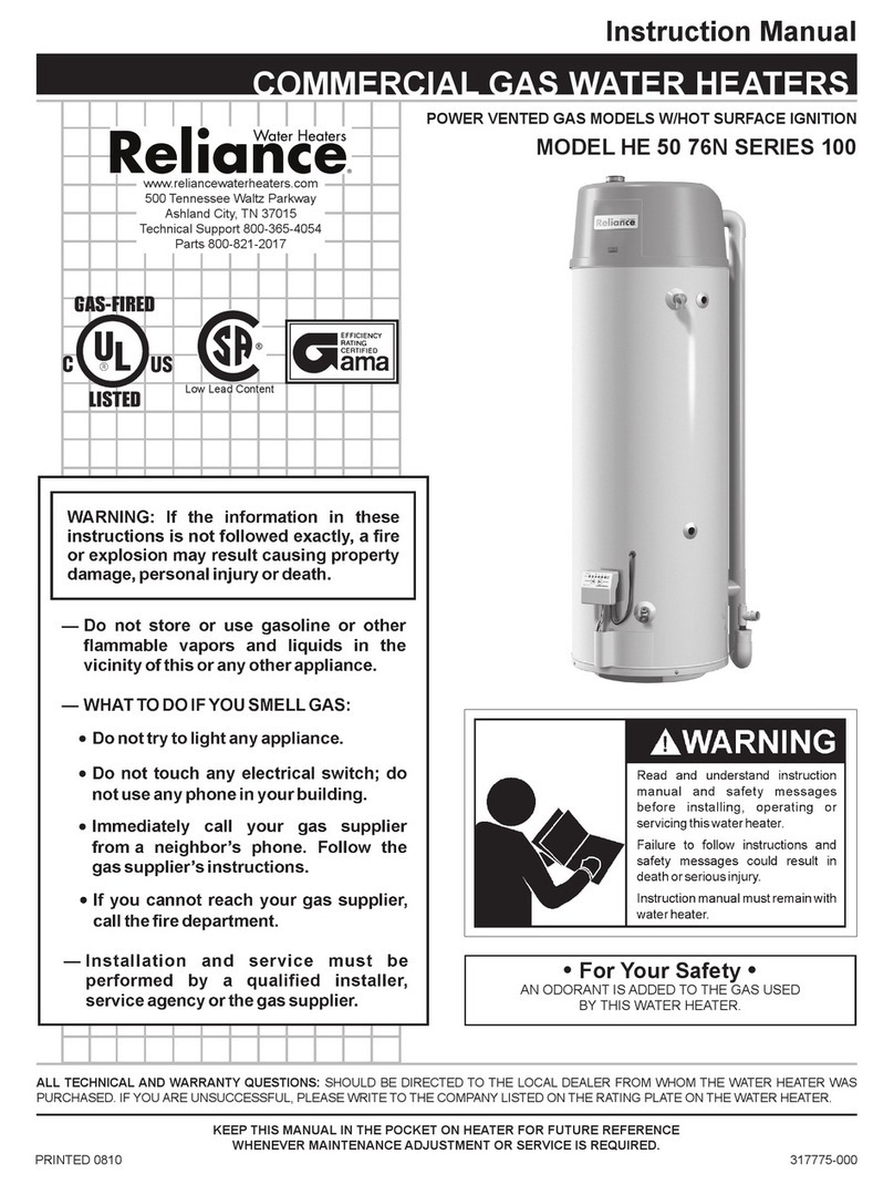Reliance 317775-000 User manual Reliance 317775-000 User manual