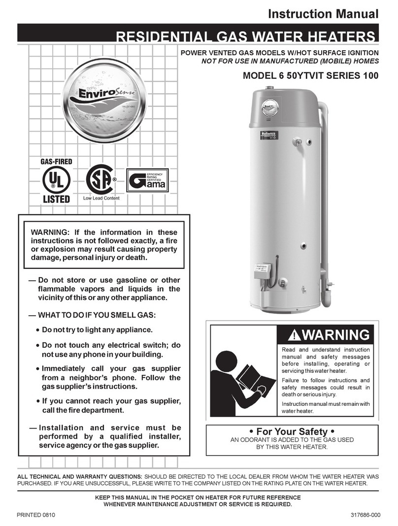 Reliance 317686-000 instruction manual