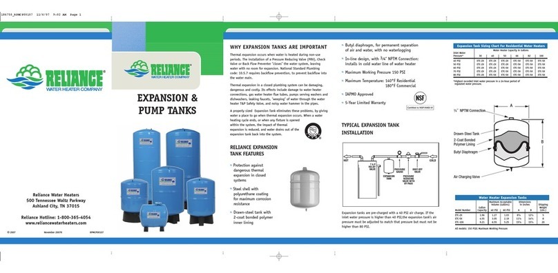 Reliance ETC-10X Specifications