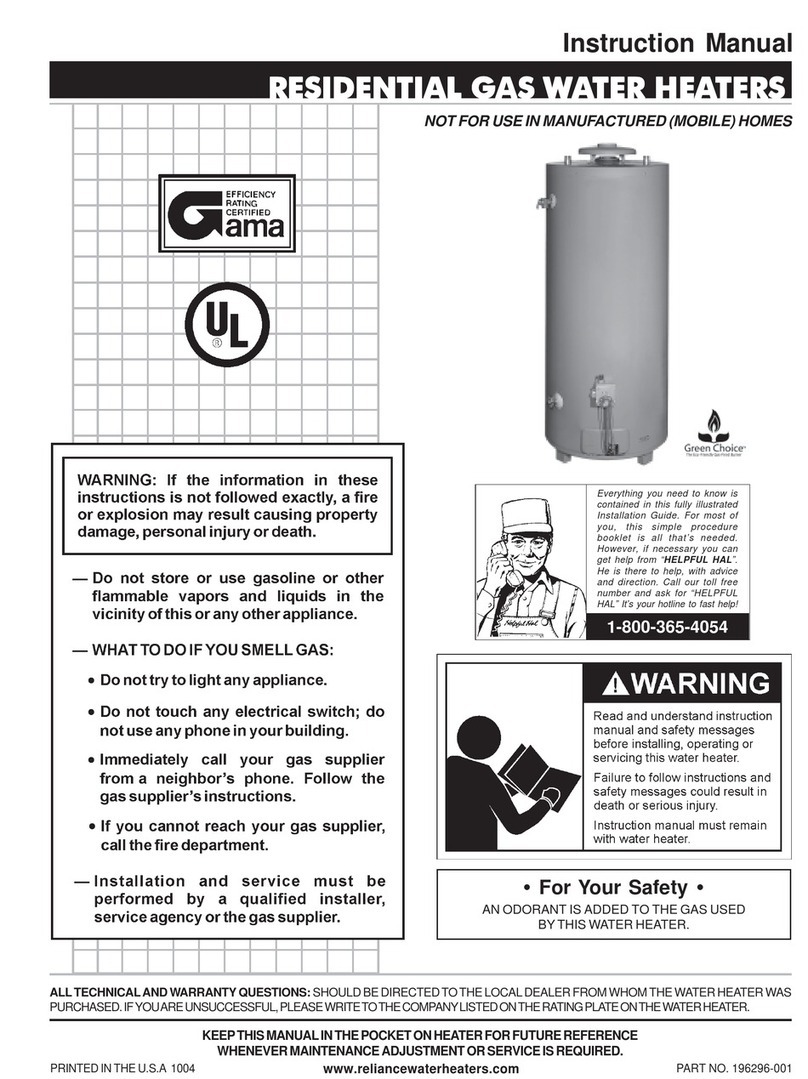Reliance 196296-001 User manual Reliance 196296-001 User manual
