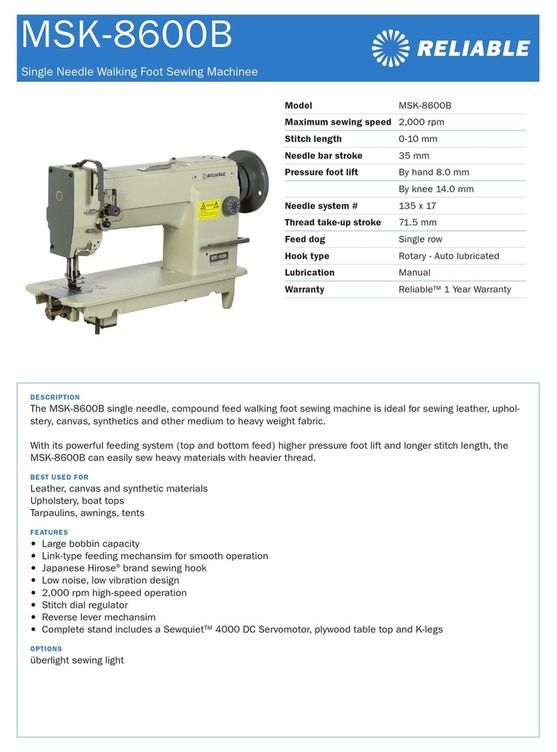 Reliable MSK-8600B User manual Reliable MSK-8600B User manual