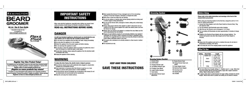 Remington MB-350 User manual