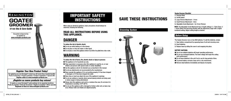 Remington DT-500 User manual
