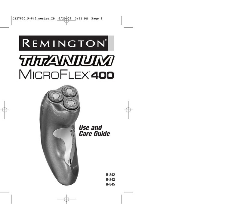 Remington Microflex Extra R-842 Use and care guide