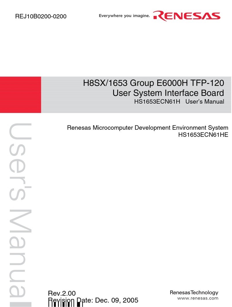 Renesas H8SX/1653 User manual