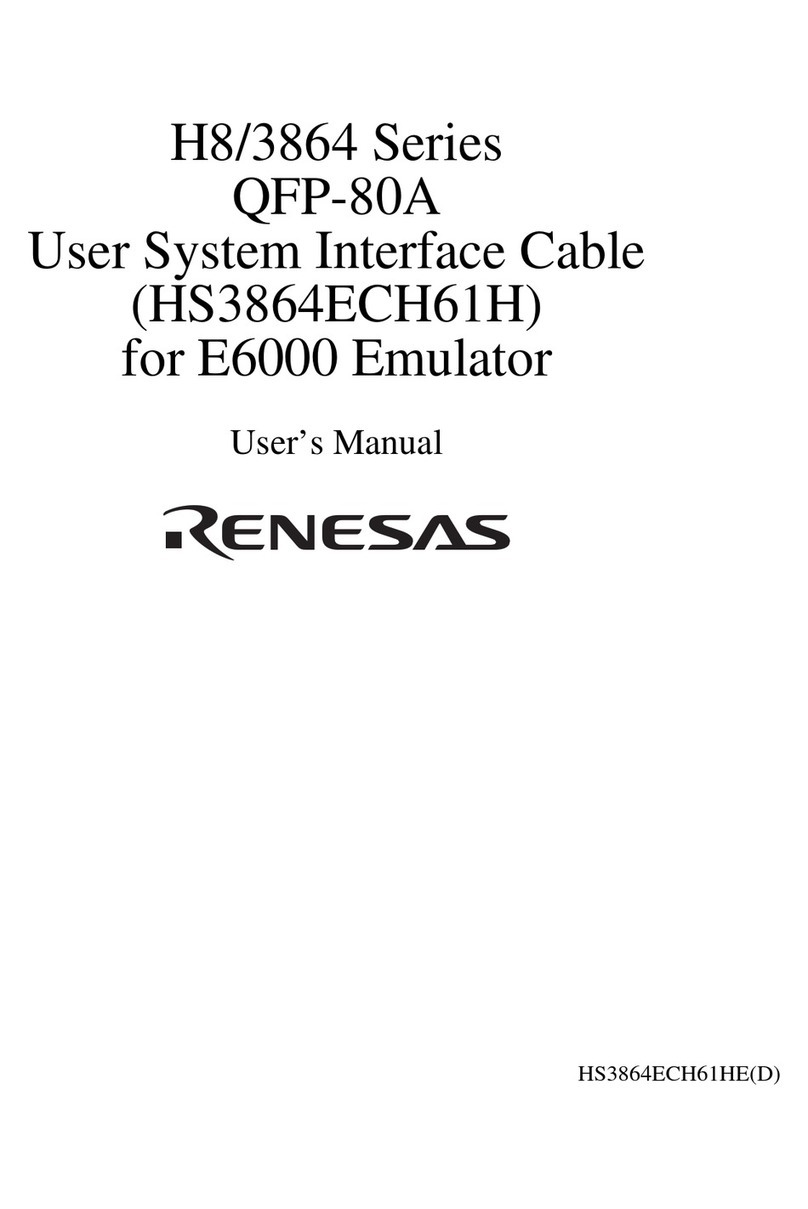 Renesas H8/3864 Series User manual