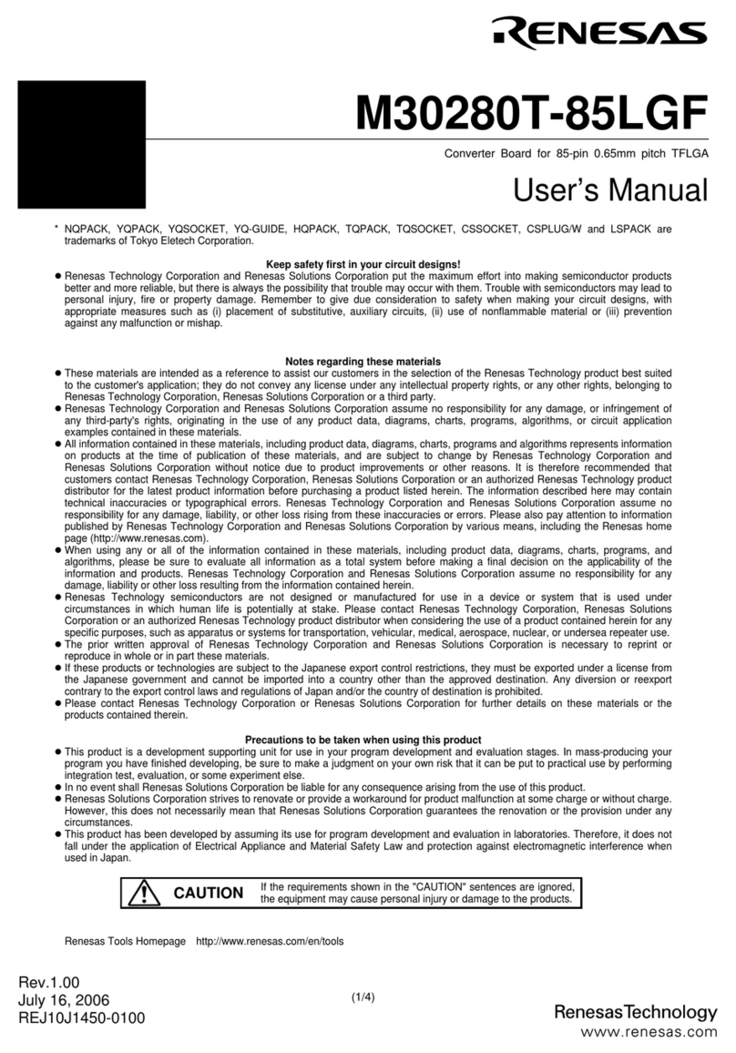 Renesas M30280T-85LGF User manual