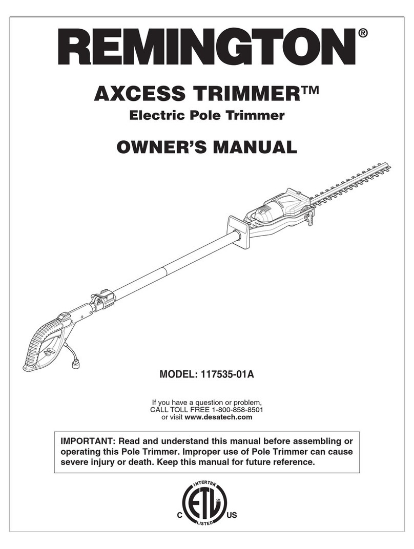 Remington Axcess 117535-01A owner's manual