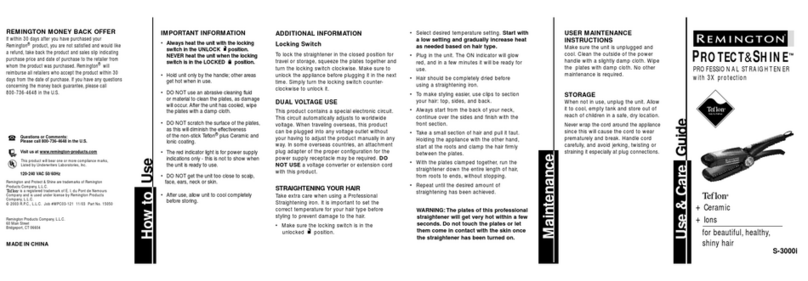 Remington Protect & Shine S-3000i User manual