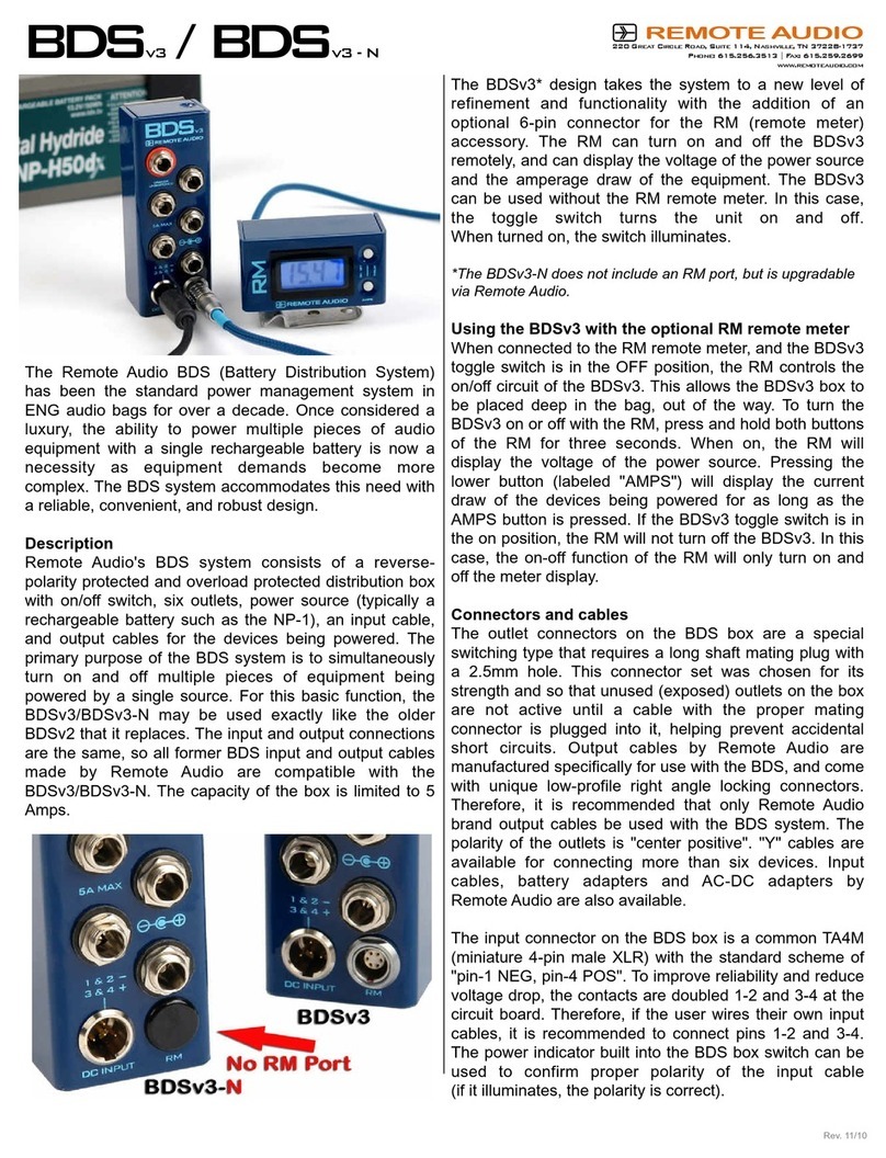 Remote Audio BDSV3 user manual