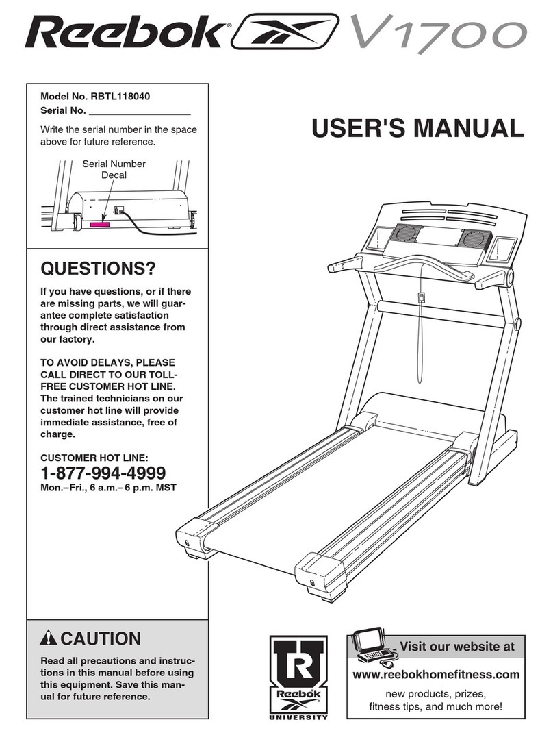 Reebok V1700 RBTL118040 User manual