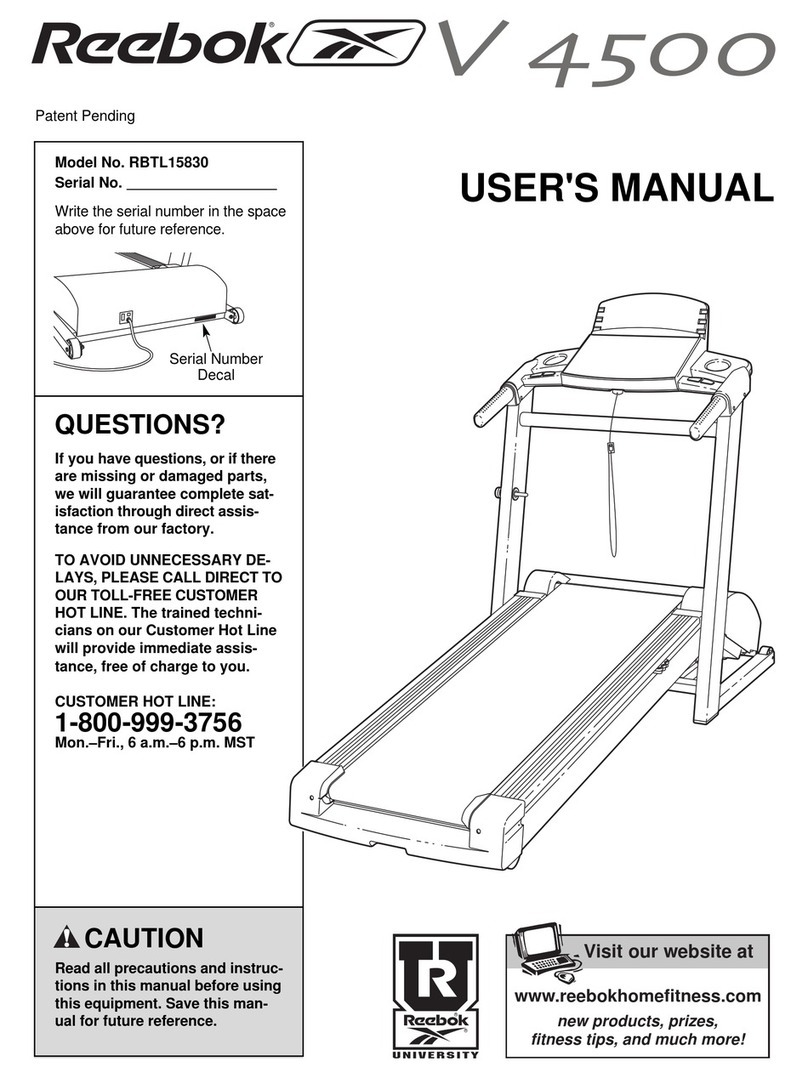 Reebok V4500 RBTL15830 User manual