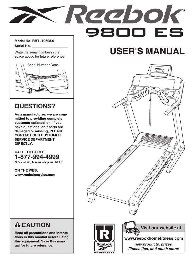 Reebok TREADMILL RBTL19605.0 User manual