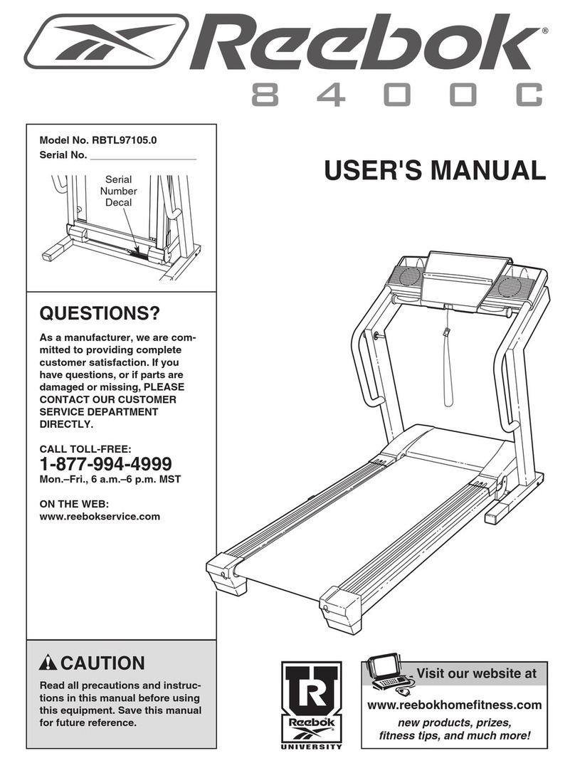 Reebok TREADMILL RBTL97105.0 User manual