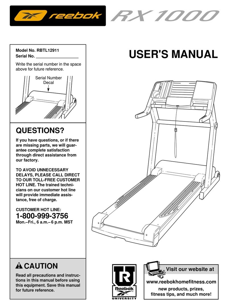 Reebok RX1000 RBTL12911 User manual
