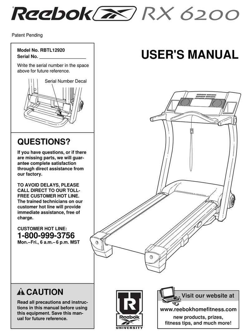 Reebok RX 6200 RBTL12920 User manual