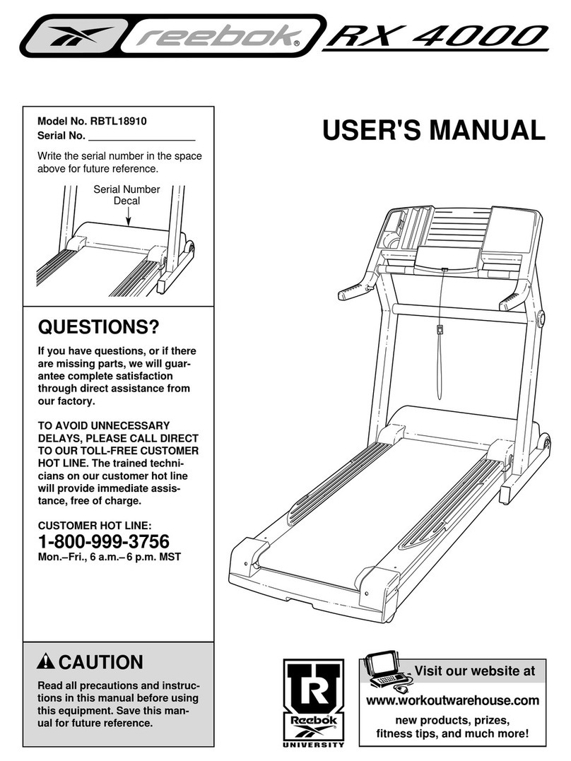 Reebok RX 4000 RBTL18910 user manual